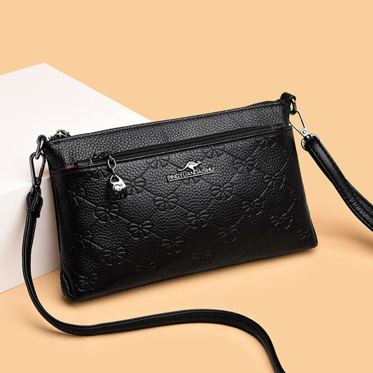 Layer Cowhide Fashionable Soft Leather Mom Crossbody Bags