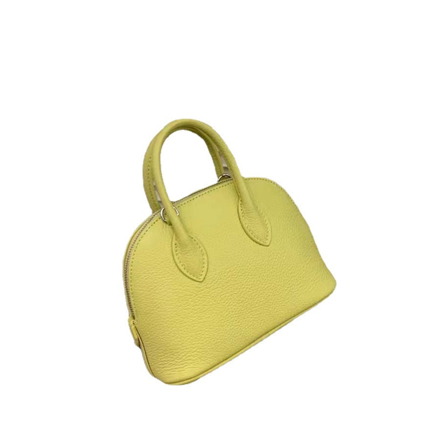 Women's Shell Fashion Simple Solid Color Leather Crossbody Bags