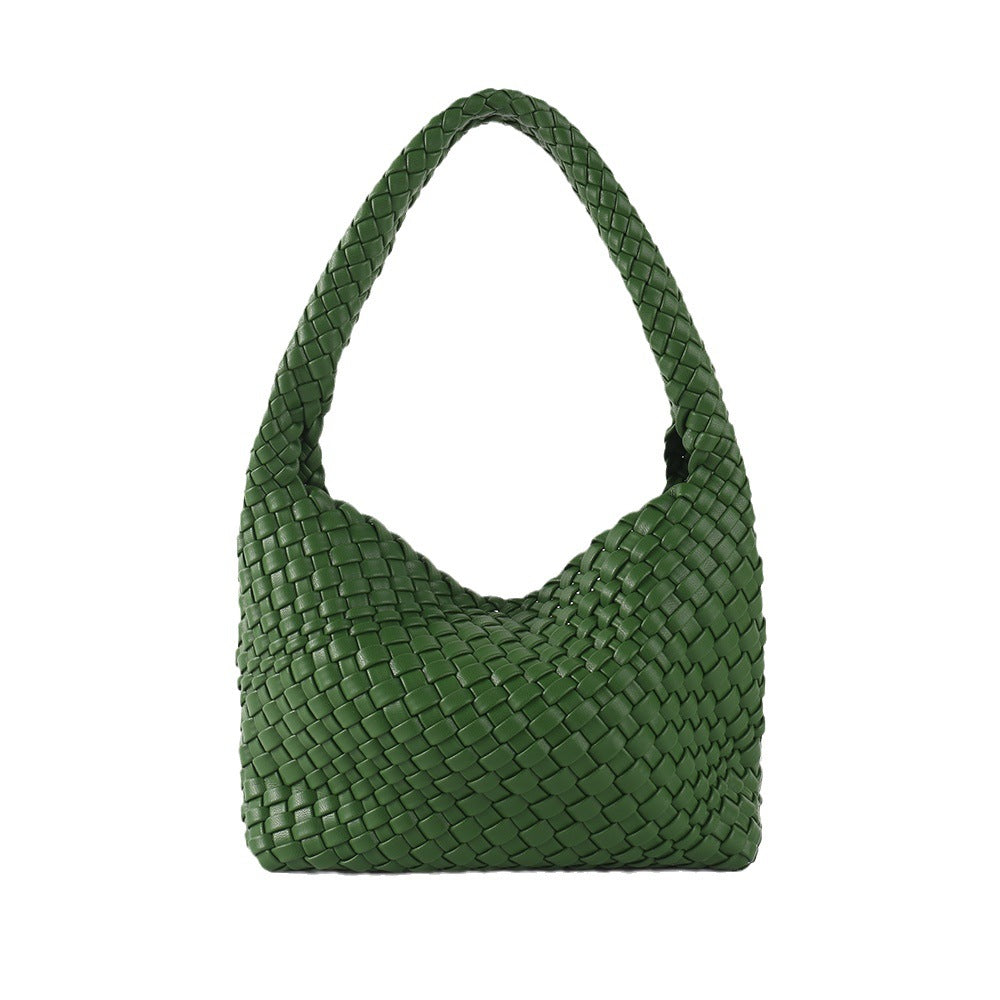 Women's Handmade Woven Lunch Box High-grade Underarm Armpit Bags