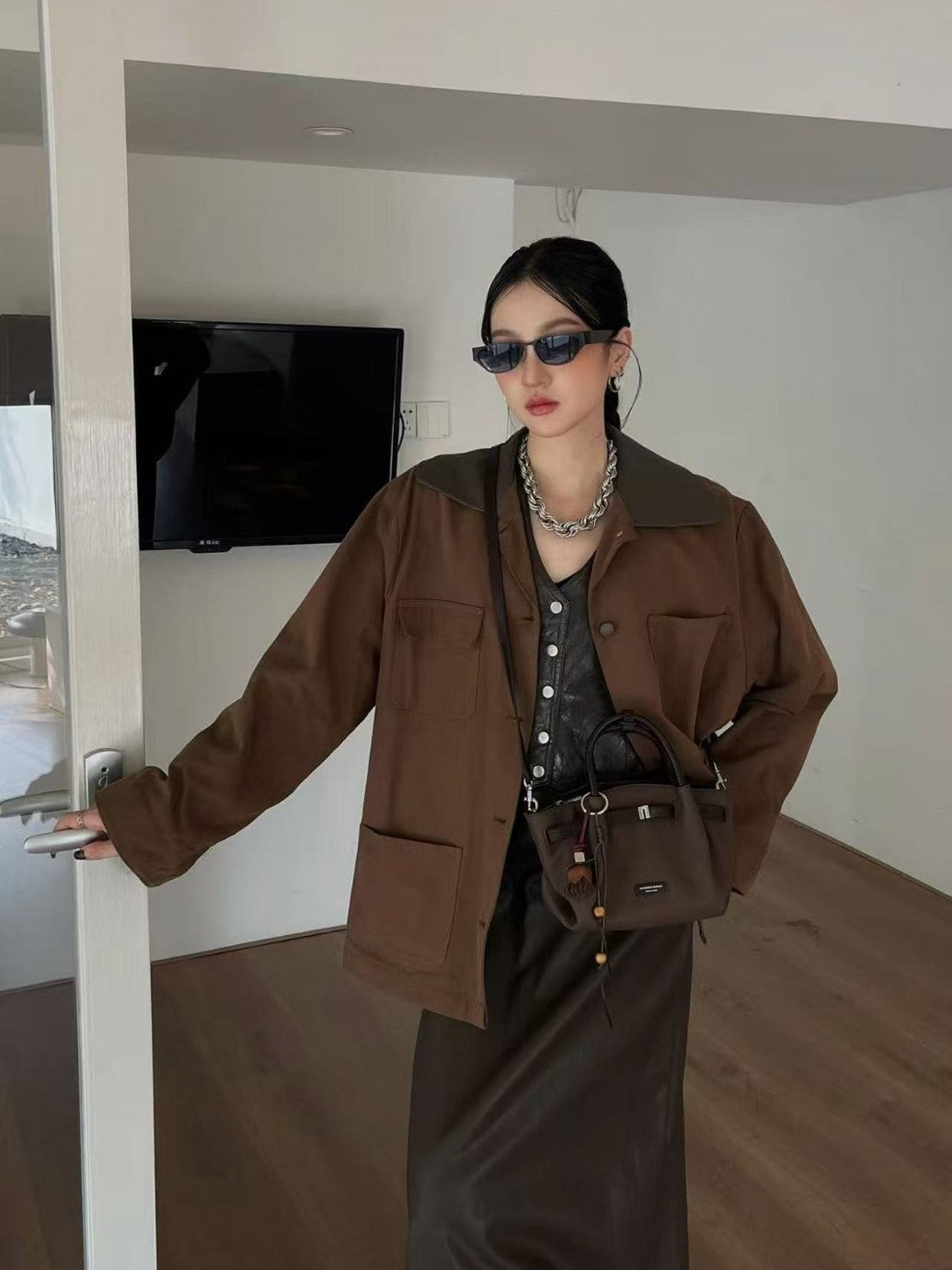 Women's Leather Niche Contrast Color Dumpling Fashion Shoulder Bags