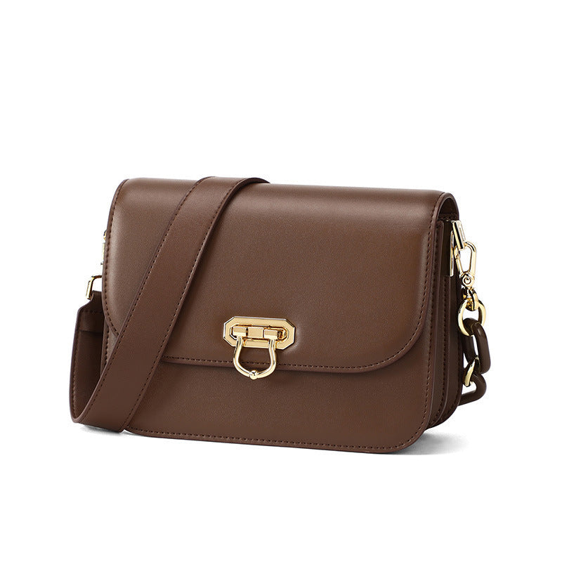 Women's Texture Cow Leather Genuine Retro Underarm Shoulder Bags