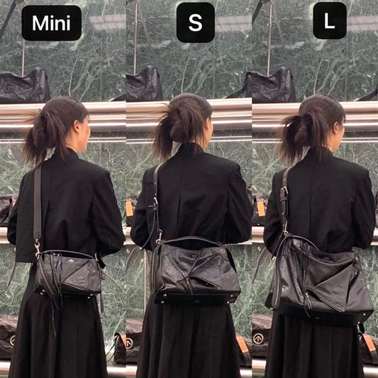 Lapel Retro Easy Matching Genuine Leather Crossbody Bags
