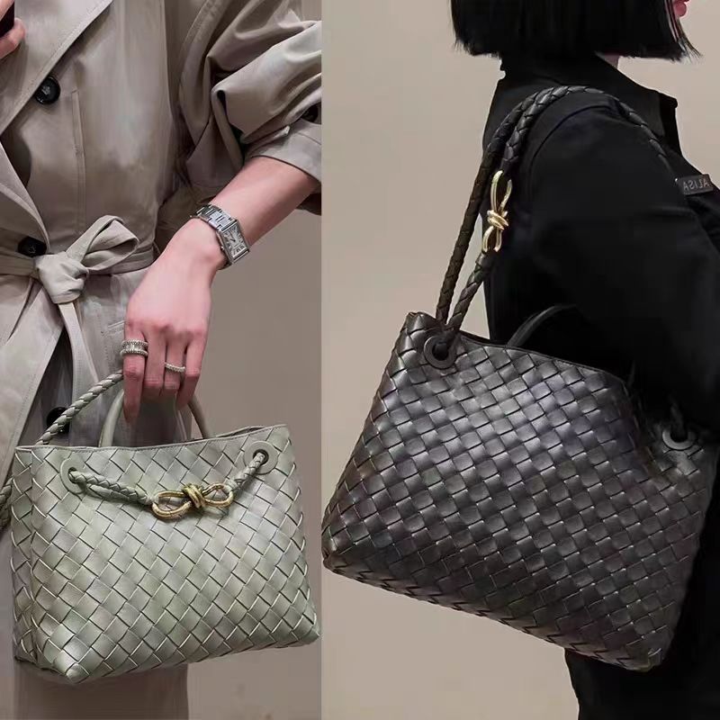 Unique Authentic Leather Weave Versatile Large Shoulder Bags
