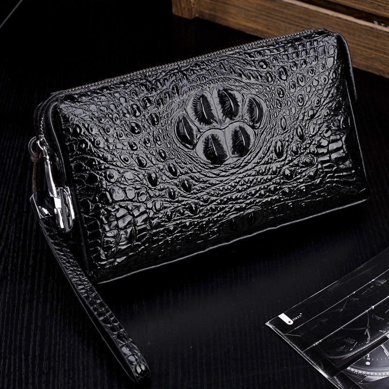 Men's Clutch Crocodile Pattern Large Capacity Business Men's Handbags