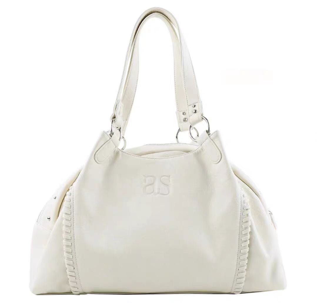 Trendy Pretty Li Cha Leather Motorcycle Handbags