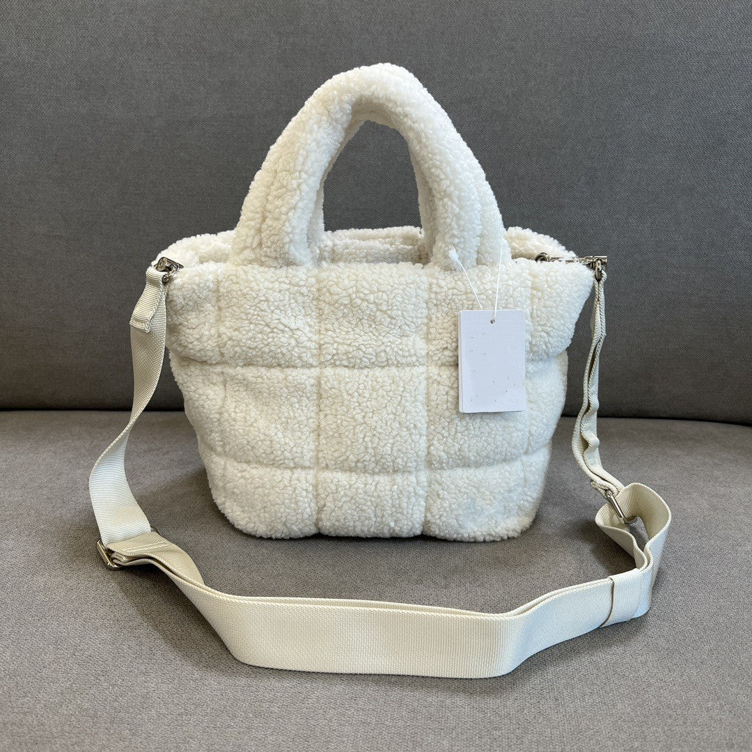 Women's Brushed Winter Standard Teddy Plush Portable Crossbody Bags