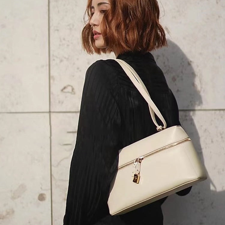 Summer Underarm Genuine Leather Lunch Box Original Shoulder Bags