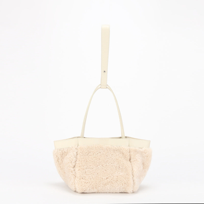 Women's Plush Niche Lamb Wool Fashion Simple Shoulder Bags