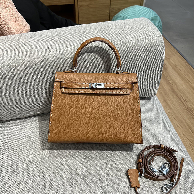 Women's Second Generation Palm Print Kelly Leather Fashion Pouches Mini Shoulder Bags