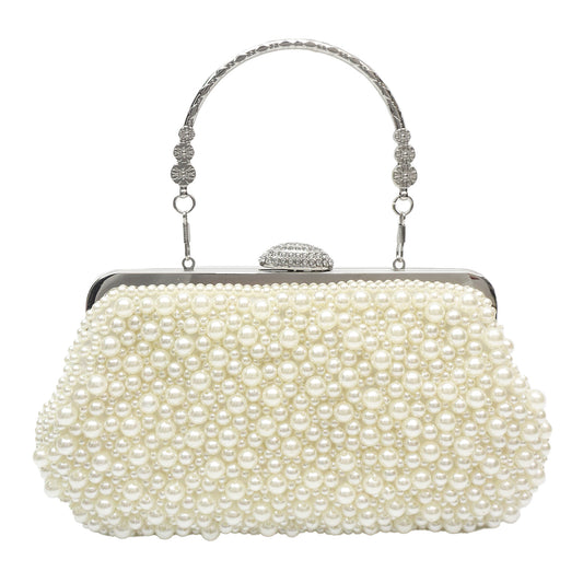 Women's Kai Solid Color Pearl Dinner Dress Evening Bags