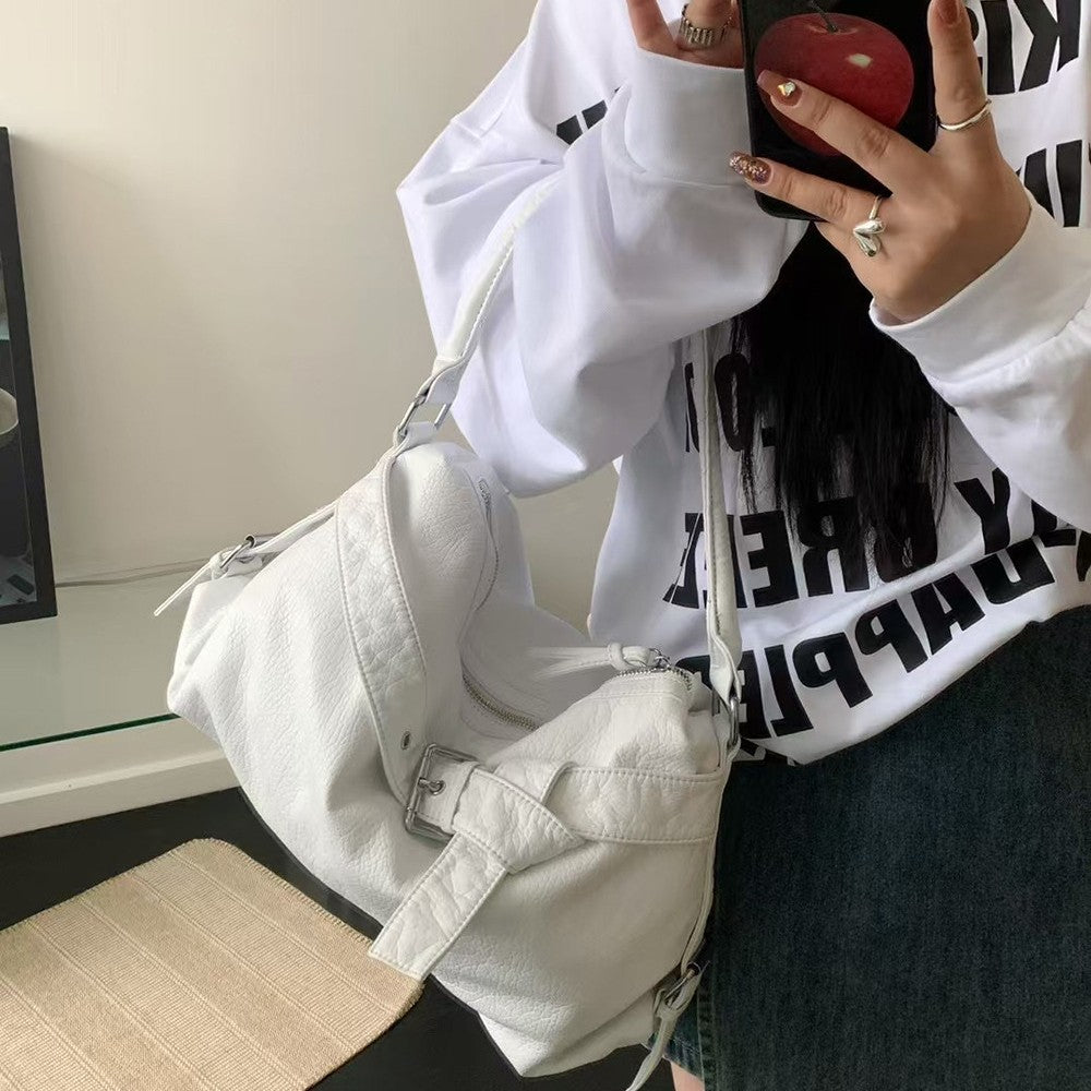 High-grade Large Capacity Motorcycle Female Trendy Crossbody Bags