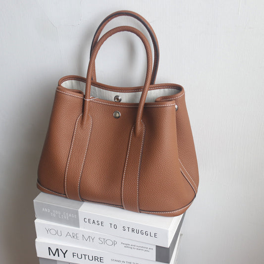 Women's Four-way Use First Layer Cowhide Portable Large Handbags