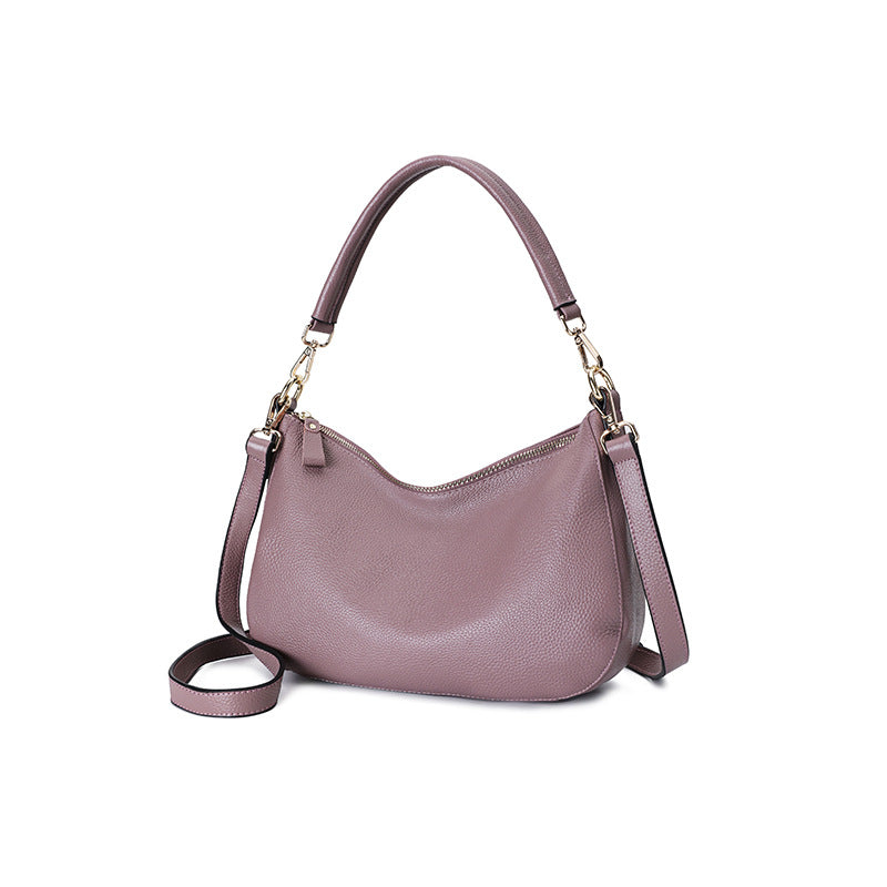 Women's Genuine Leather Underarm Fashion Layer Cowhide Bags