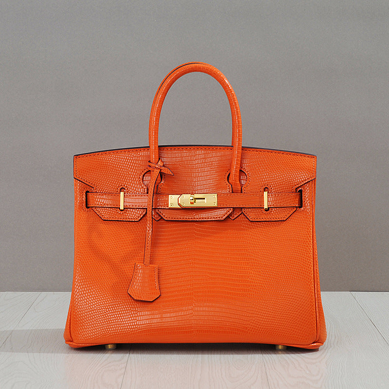 Women's Lizard Pattern Genuine Leather First Layer Crossbody Bags