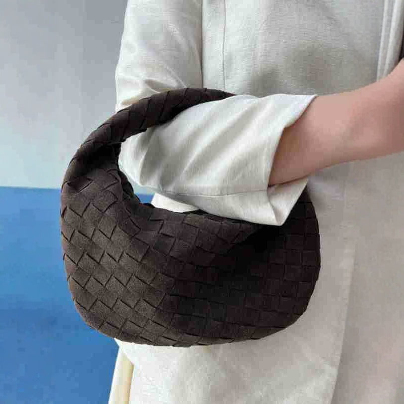 Women's Size Frosted Woven Croissant Price Shoulder Bags