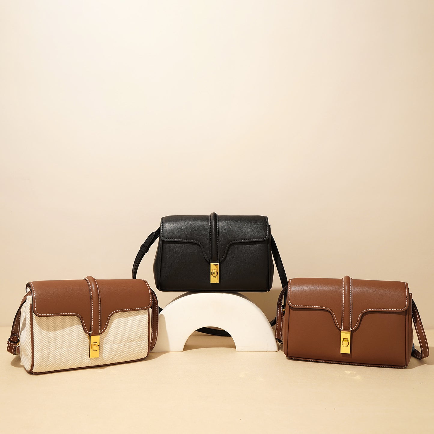 Women's Niche Leather For Advanced Texture Commuter Shoulder Bags