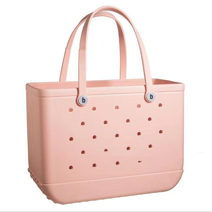 Women's Beach Printed Basket Hole Storage Bags