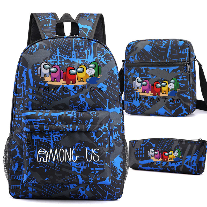 Game Among Space Killing Pencil Three-piece Backpacks