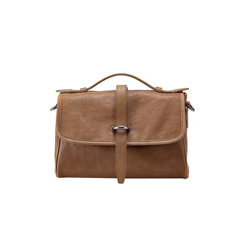 Women's Leather Large Capacity Commuter Niche Vegetable Shoulder Bags