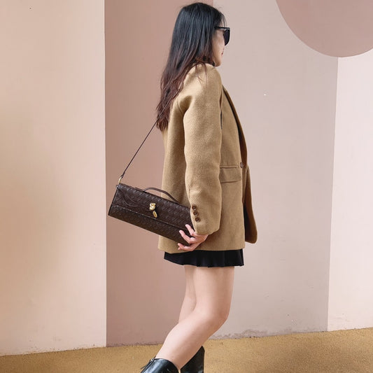 High Texture Bolt Fashion Long Clutch Crossbody Bags