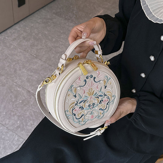 Chinese Style Embroidery Round Versatile Fashion Crossbody Bags
