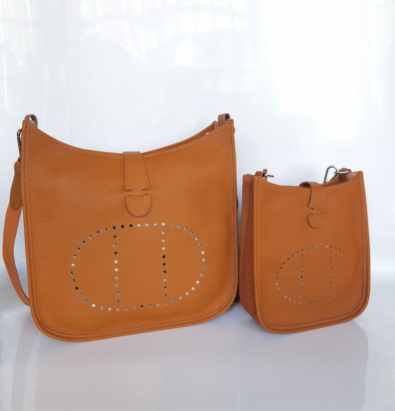 Women's & Men's & Layer Cowhide Lychee Pattern Handbags