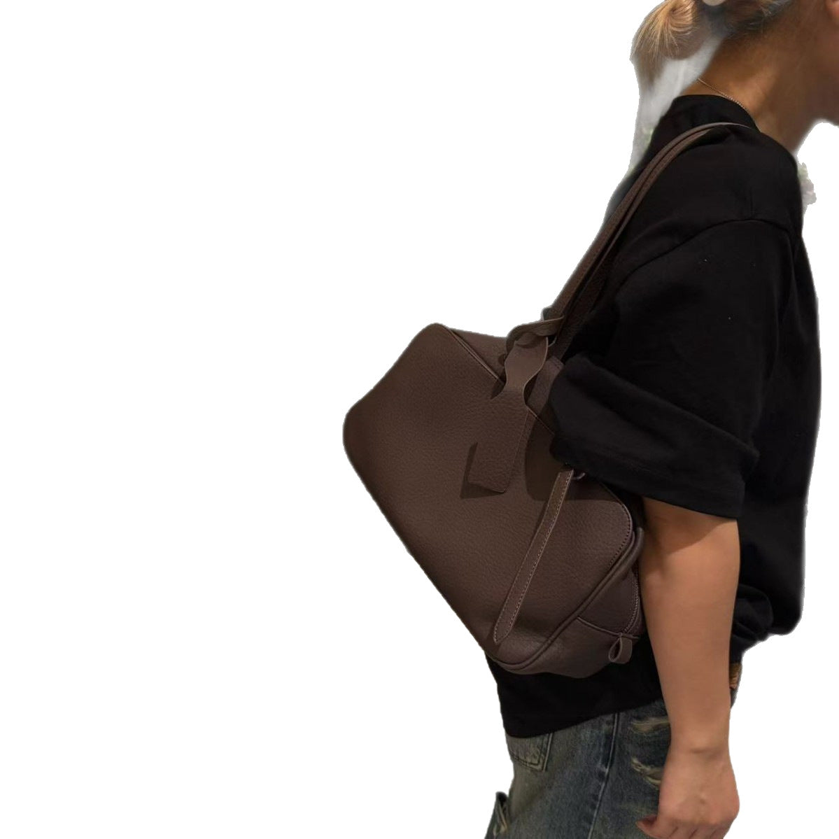 Women's Soft Leather Bowling Idle Style Fashion Crossbody Bags