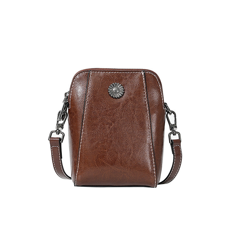 Women's Mobile Summer Simple Leather Lightweight High-grade Crossbody Bags