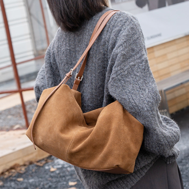 Women's Cowhide Large Capacity Genuine Leather Commuter Shoulder Bags