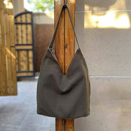 Women's Large Capacity Stitching Cotton Linen Style Bags