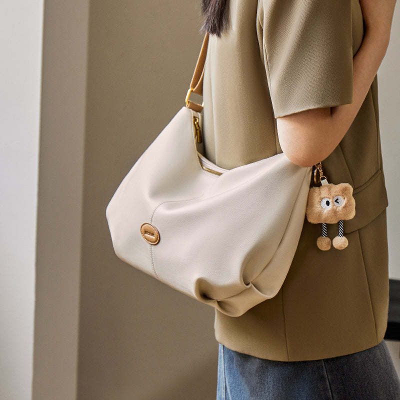 Women's Summer High-grade Dumpling Genuine Leather Shoulder Bags