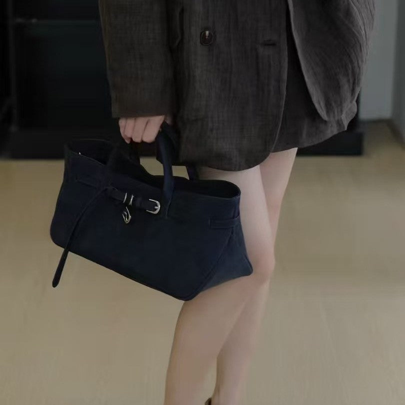 Cool Cowhide Large Capacity Retro Grinding Buckle