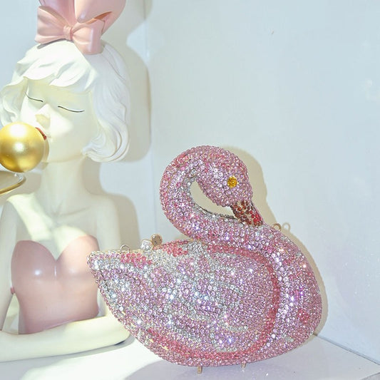 Shiny Diamond Full Hand Holding Dinner Personalized Bags