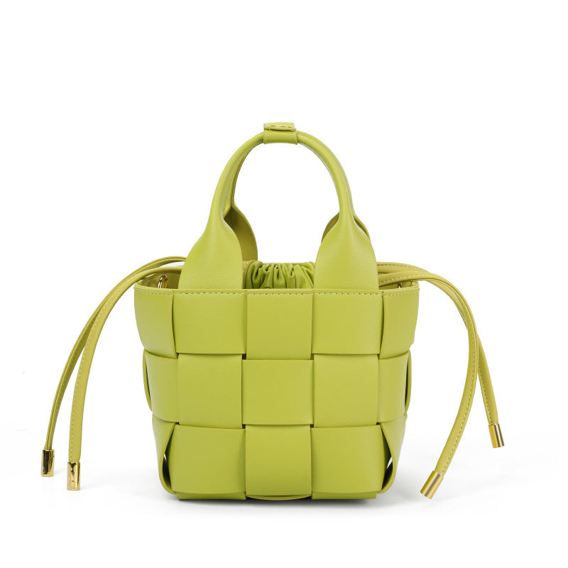 Genuine Leather Woven High-grade Vegetable Basket Bags