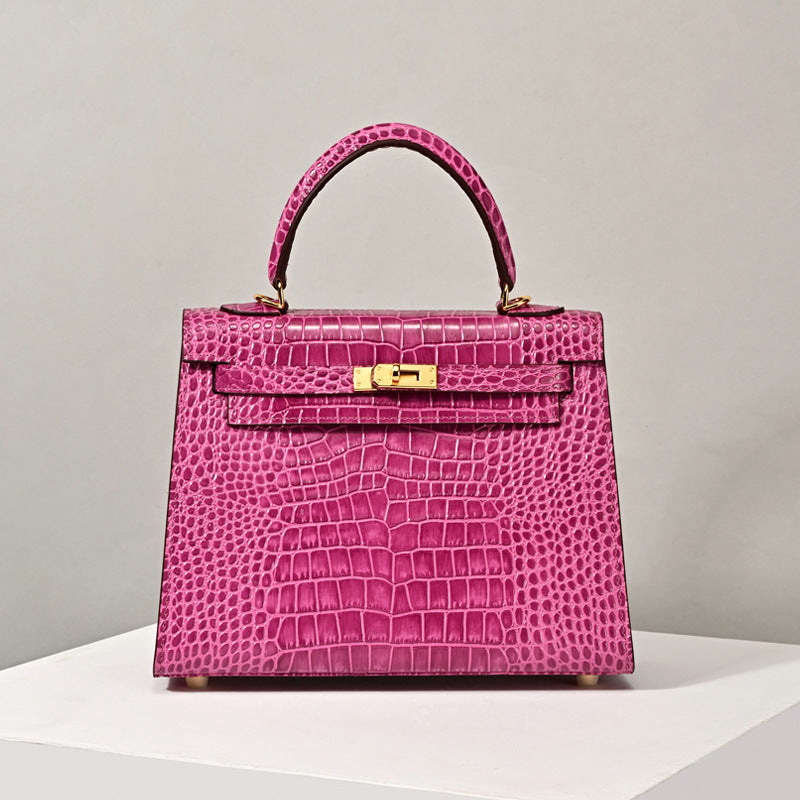 Crocodile Pattern Kai Stylish Genuine Leather Shoulder Bags