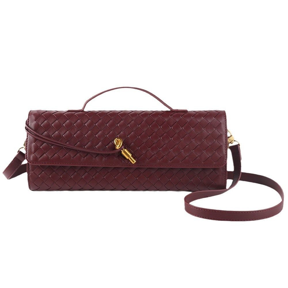 Popular Woven Dinner Baguette File Horizontal Handbags