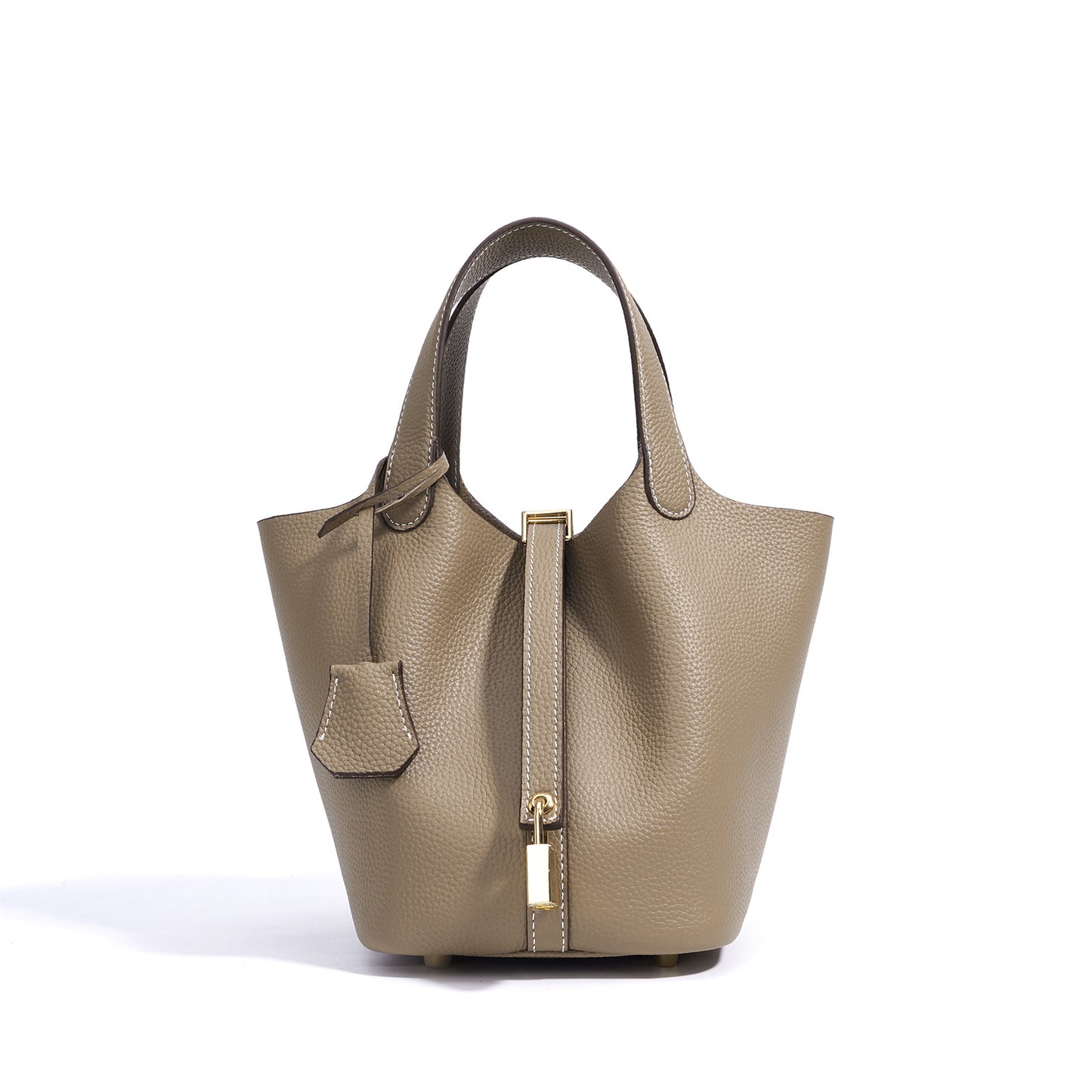 Design Vegetable Basket Layer Cowhide Leather Portable Fashion Handbags