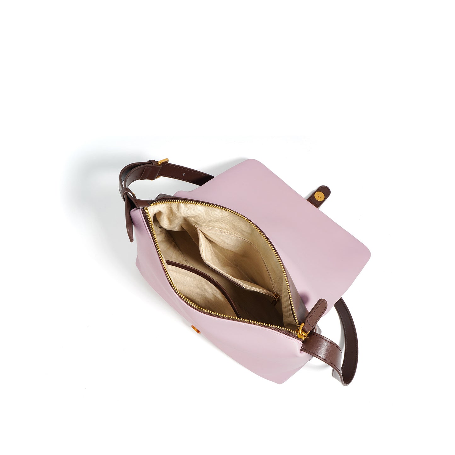 Contrast Color Cowhide Simple Commute Underarm Small Square Bags