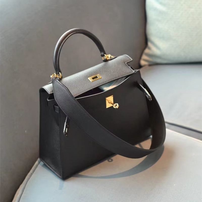 Women's Advanced Texture Kelly Genuine Leather Palm Shoulder Bags