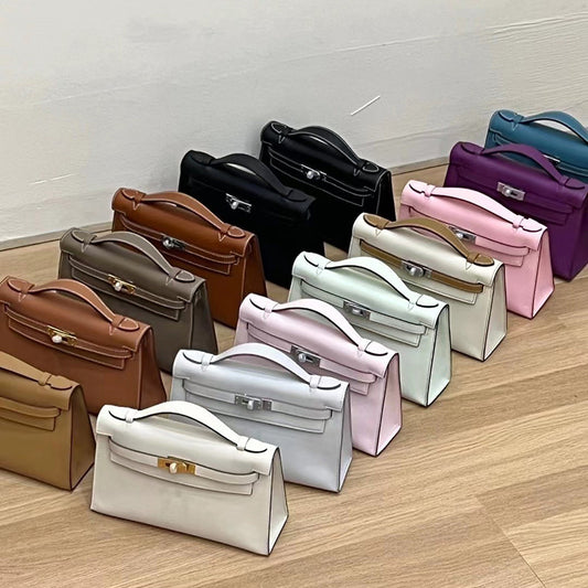 Women's Handmade Half Wax Line Kelly Generation Genuine Leather Handbags