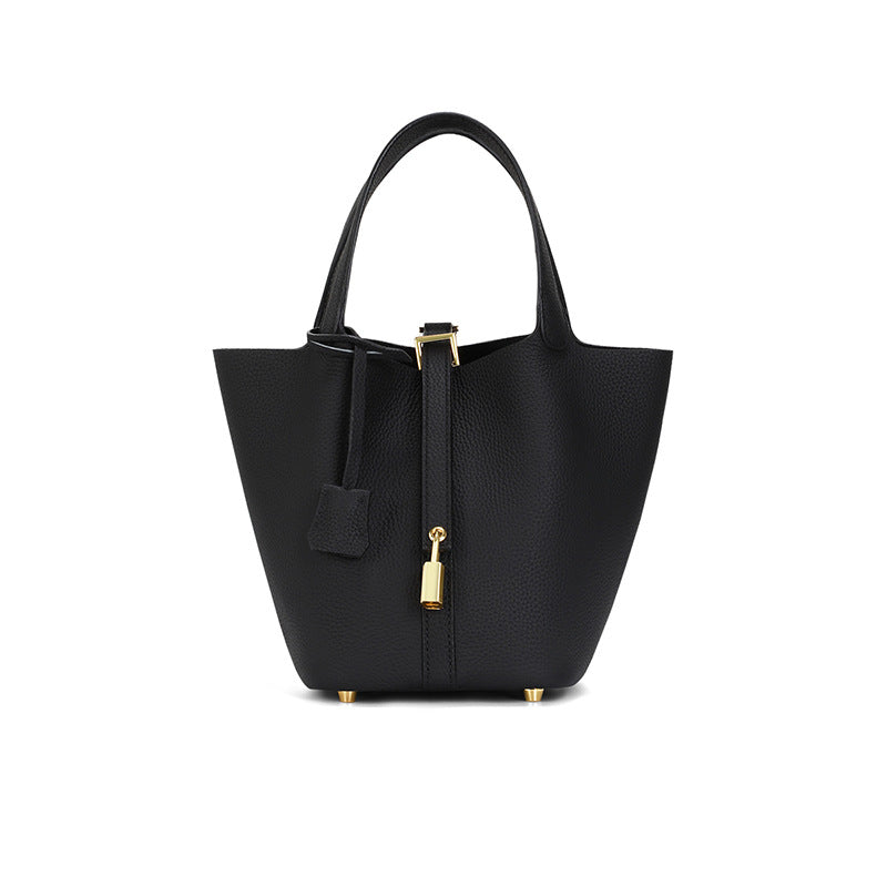Women's Vegetable Basket Genuine Leather Niche Advanced Mother Handbags