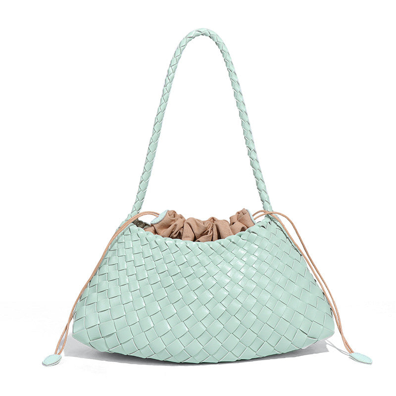 Women's French Fashion Hand-woven Portable Vegetable Basket Shoulder Bags