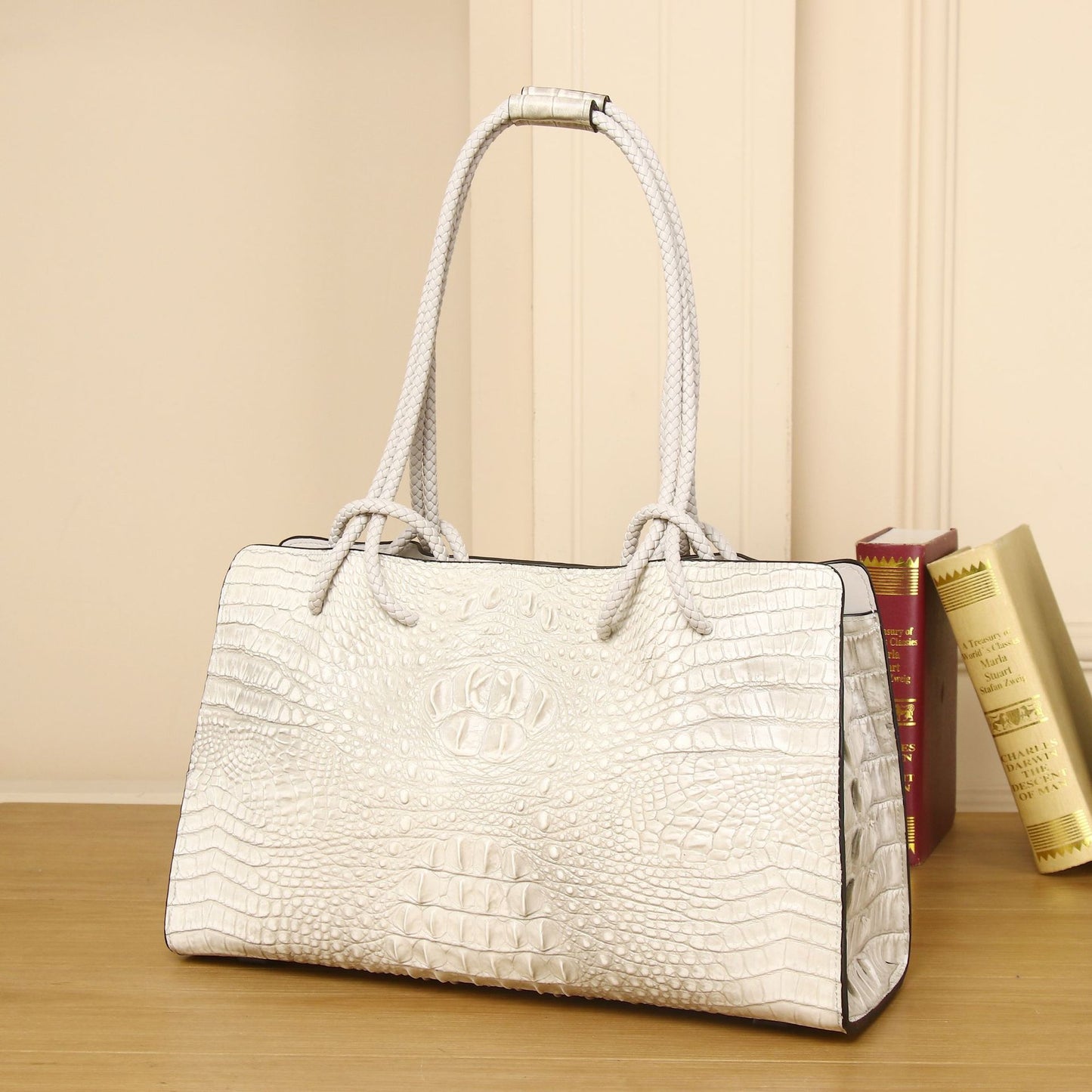 Women's Crocodile Pattern Large Capacity Fashion Trendy Handbags