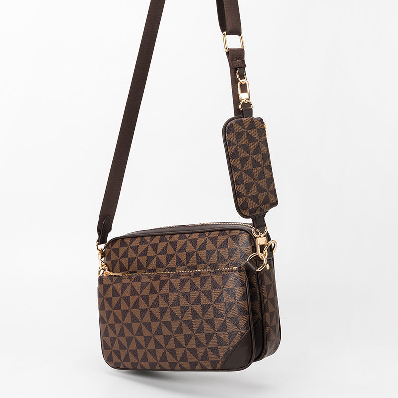 Men's Fashion Three-piece Set Printed Korean Style Crossbody Bags