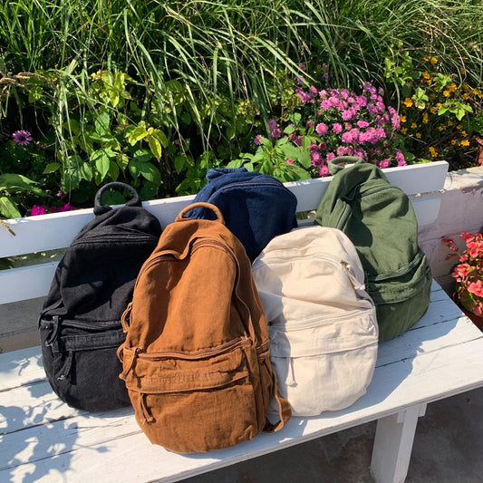 Canvas Retro Artistic Large Capacity Simple Backpacks