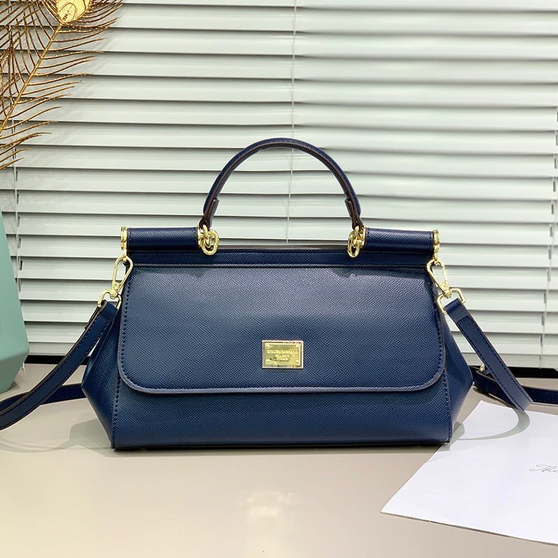 Women's Print Horizontal Solid Color Portable Cowhide Genuine Backpacks