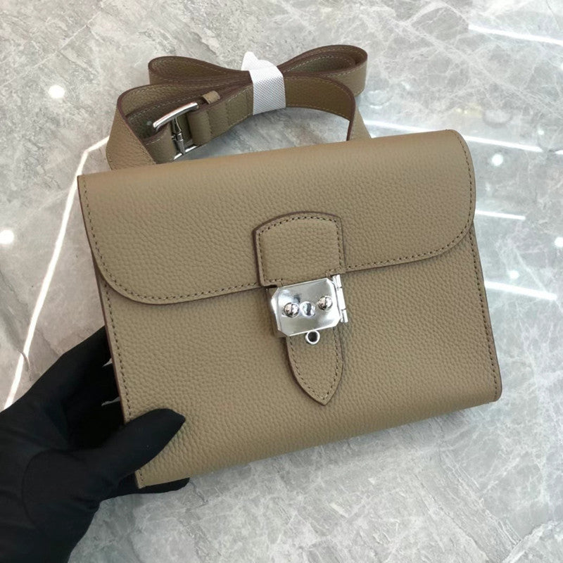 Fashion Portable Litchi Pattern First Layer Shoulder Bags