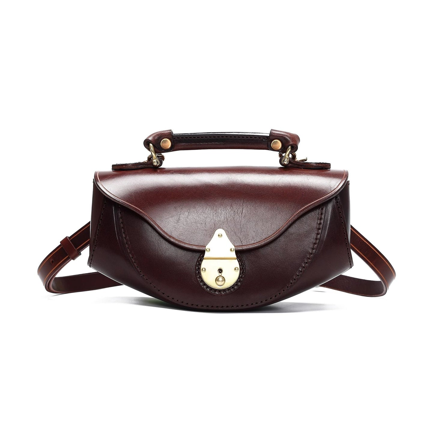 Leather Tactile Feel Boat Layer Cowhide Crossbody Bags