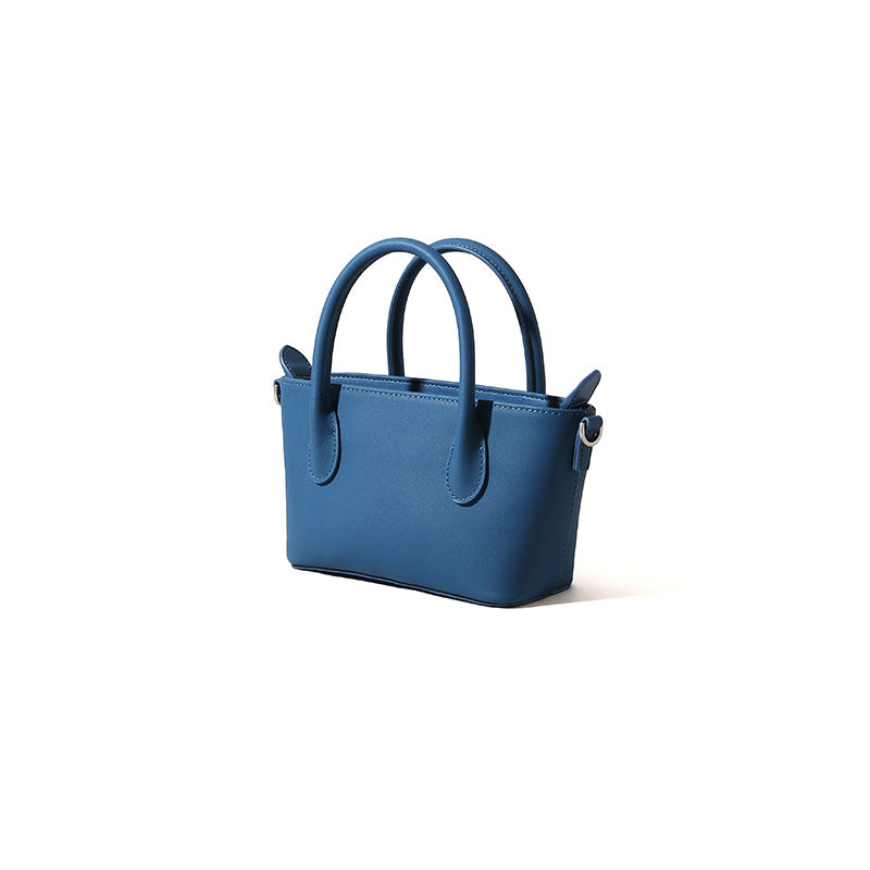 Women's First Layer Cowhide Leather Zipper Simple Handbags