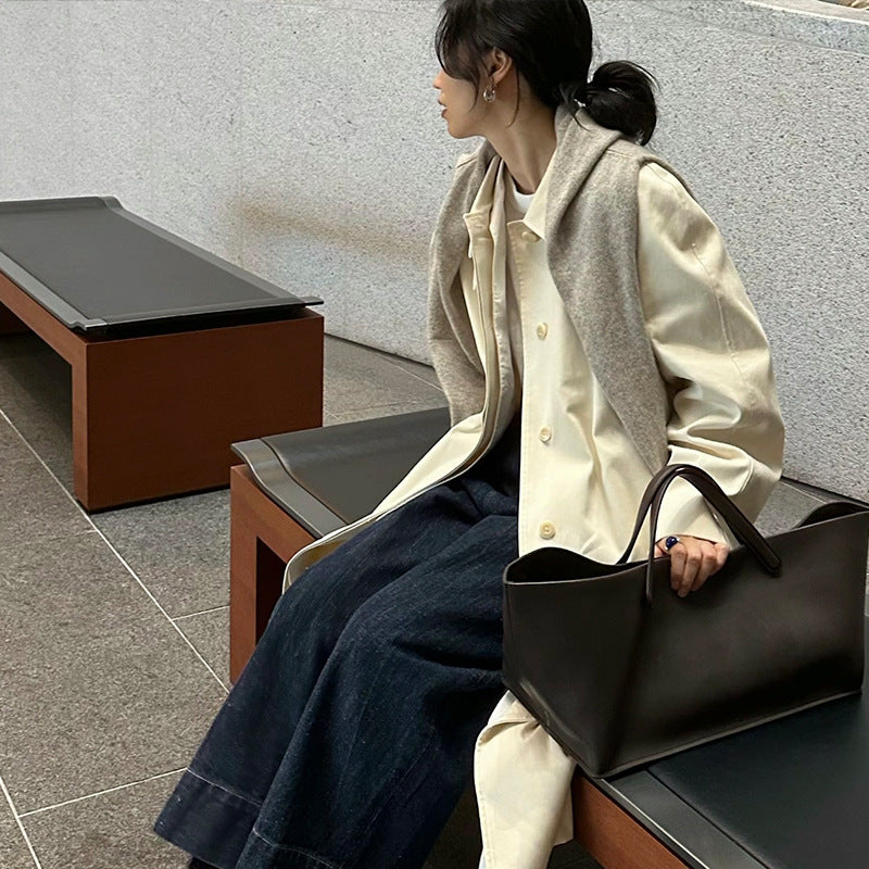 Classic Minimalist High-grade Simple Large Capacity Handbags